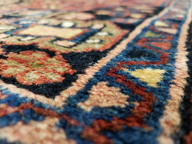 Persian Rug Hand Knotted Oriental Rug Semi-Antique Fine Persian Hamadan Runner 3'4X9'10