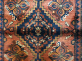 Semi-Antique Fine Persian Hamadan Runner 3'5X9'8