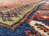 Persian Rug Hand Knotted Oriental Rug Semi-Antique Fine Persian Hamadan Runner 3'6X9'7