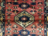 Persian Rug Hand Knotted Oriental Rug Semi-Antique Fine Persian Hamadan Runner 3'6X9'9