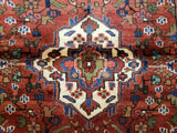 Persian Rug Hand Knotted Oriental Rug Semi-Antique Fine Persian Hamadan Runner 3'7X9'4