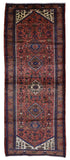 Persian Rug Hand Knotted Oriental Rug Semi-Antique Fine Persian Hamadan Runner 3'8X10'3