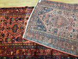 Persian Rug Hand Knotted Oriental Rug Semi-Antique Fine Persian Hamadan Runner 3'9x12'10
