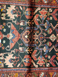 Persian Rug Hand Knotted Oriental Rug Semi-Antique Fine Persian Hamadan Runner 3'9X9'8