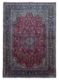 Persian Rug Hand Knotted Oriental Rug Semi-Antique Fine Persian Isfahan Oriental Rug 9'9X13'6