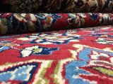 Persian Rug Hand Knotted Oriental Rug Semi-Antique Fine Persian Isfahan Oriental Rug 9'9X13'6