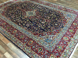 Persian Rug Hand Knotted Oriental Rug Semi-Antique Fine Persian Kashan Rug 8'4 x 11'10