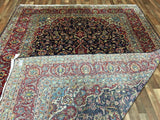Persian Rug Hand Knotted Oriental Rug Semi-Antique Fine Persian Kashan Rug 8'4 x 11'10