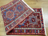 Persian Rug Hand Knotted Oriental Rug Semi-Antique Persian Baluch Rug 2' x 5'6