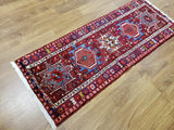 Persian Rug Hand Knotted Oriental Rug Semi-Antique Persian Baluch Rug 2' x 5'6