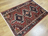 Persian Rug Hand Knotted Oriental Rug Semi Antique Persian Baluch Rug 3'3X4'10