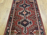 Persian Rug Hand Knotted Oriental Rug Semi Antique Persian Baluch Rug 3'3X4'10