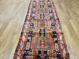 Persian Rug Hand Knotted Oriental Rug Semi Antique Persian Baluch Rug 3'6X9'10