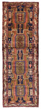 Persian Rug Hand Knotted Oriental Rug Semi Antique Persian Baluch Rug 3'6X9'10