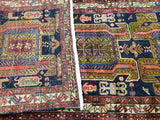 Persian Rug Hand Knotted Oriental Rug Semi Antique Persian Baluch Rug 3'6X9'10