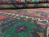 Persian Rug Hand Knotted Oriental Rug Semi-Antique Persian Baluch Rug 3'8 X 6'4