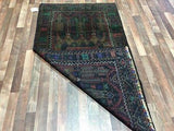 Persian Rug Hand Knotted Oriental Rug Semi-Antique Persian Baluch Rug 3'8 X 6'4