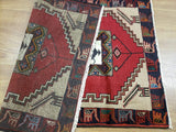 Persian Rug Hand Knotted Oriental Rug Semi Antique Persian Baluch Rug 3'X4'5