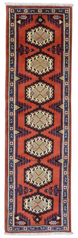 Persian Rug Hand Knotted Oriental Rug Semi Antique Persian Baluch Runner 1'11X6'10