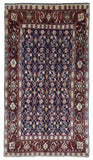 Persian Rug Hand Knotted Oriental Rug Semi Antique Persian Bijar Rug 3'4X6'2