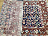 Persian Rug Hand Knotted Oriental Rug Semi Antique Persian Bijar Rug 3'4X6'2