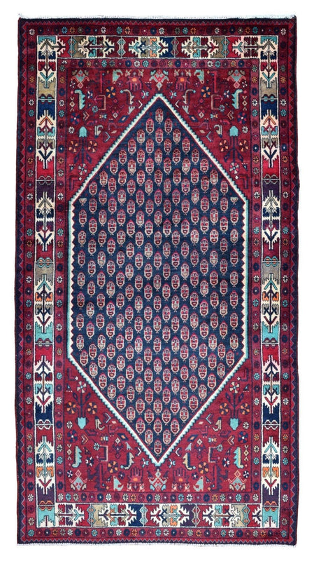 Persian Rug Hand Knotted Oriental Rug Semi-Antique Persian Bijar Runner Rug 5'3x9'9