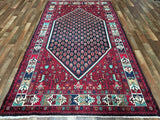 Persian Rug Hand Knotted Oriental Rug Semi-Antique Persian Bijar Runner Rug 5'3x9'9