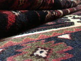 Persian Rug Hand Knotted Oriental Rug Semi-Antique Persian Estate Hamadan Runner Rug 4'5 x 9'8