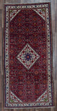 Persian Rug Hand Knotted Oriental Rug Semi-Antique Persian Estate Hamadan Runner Rug 4'9 x 10'