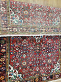 Persian Rug Hand Knotted Oriental Rug Semi-Antique Persian Estate Kashan Rug 3'5 x 5'1
