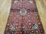 Persian Rug Hand Knotted Oriental Rug Semi-Antique Persian Estate Kashan Rug 3'5 x 5'1