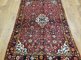 Persian Rug Hand Knotted Oriental Rug Semi-Antique Persian Estate Kashan Rug 3'5 x 5'1