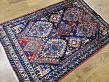 Persian Rug Hand Knotted Oriental Rug Semi Antique Persian Hamadan Area Rug 2'10X4'3