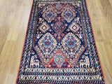 Persian Rug Hand Knotted Oriental Rug Semi Antique Persian Hamadan Area Rug 2'10X4'3