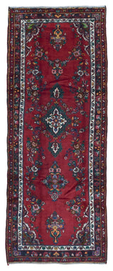 Persian Rug Hand Knotted Oriental Rug Semi-Antique Persian Hamadan Oriental Rug 3'11X10'1