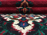 Persian Rug Hand Knotted Oriental Rug Semi-Antique Persian Hamadan Oriental Rug 3'11X10'1