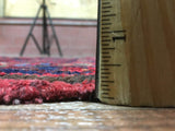 Persian Rug Hand Knotted Oriental Rug Semi-Antique Persian Hamadan Oriental Rug 3'7X10'4