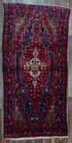 Persian Rug Hand Knotted Oriental Rug Semi-Antique Persian Hamadan Oriental Rug 4'7 x 9'7