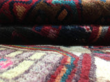 Persian Rug Hand Knotted Oriental Rug Semi-Antique Persian Hamadan Oriental Rug 4'7 x 9'7