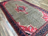 Persian Rug Hand Knotted Oriental Rug Semi-Antique Persian Hamadan Oriental Rug 5'2 x 9'11