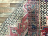 Persian Rug Hand Knotted Oriental Rug Semi-Antique Persian Hamadan Oriental Rug 5'2 x 9'11