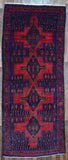 Persian Rug Hand Knotted Oriental Rug Semi-Antique Persian Hamadan Oriental Runner 4'9X11'6