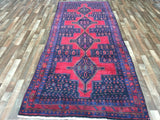 Persian Rug Hand Knotted Oriental Rug Semi-Antique Persian Hamadan Oriental Runner 4'9X11'6