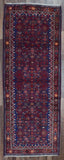 Persian Rug Hand Knotted Oriental Rug Semi-Antique Persian Hamadan Oriental Runner Rug 3'10X10'4