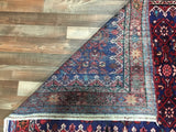 Persian Rug Hand Knotted Oriental Rug Semi-Antique Persian Hamadan Oriental Runner Rug 3'10X10'4