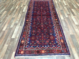 Persian Rug Hand Knotted Oriental Rug Semi-Antique Persian Hamadan Oriental Runner Rug 3'10X10'4