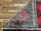 Persian Rug Hand Knotted Oriental Rug Semi-Antique Persian Hamadan Oriental Runner Rug 3'3X9'8