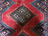 Persian Rug Hand Knotted Oriental Rug Semi-Antique Persian Hamadan Oriental Runner Rug 3'3X9'8