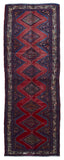 Persian Rug Hand Knotted Oriental Rug Semi-Antique Persian Hamadan Oriental Runner Rug 3'3X9'8