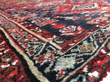 Persian Rug Hand Knotted Oriental Rug Semi-Antique Persian Hamadan Oriental Runner Rug 3'6X9'7